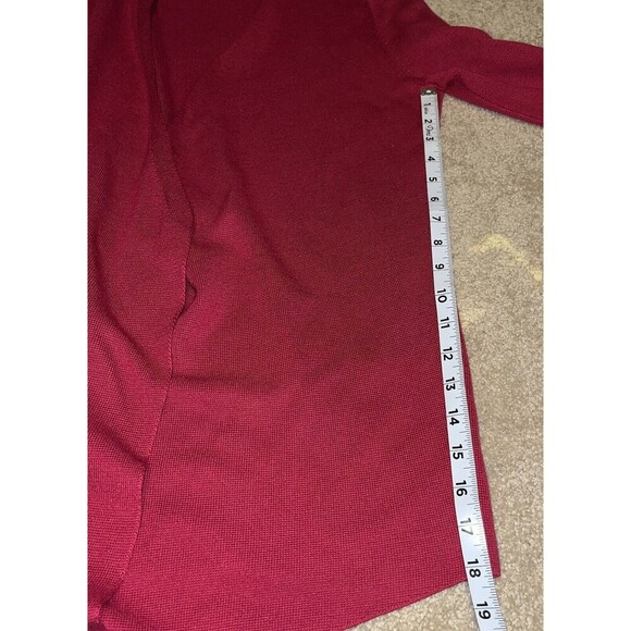 Eileen Fisher S/Petite Cardigan Medium Red Open Radish Tencel Silk Angle Front - Picture 8 of 14